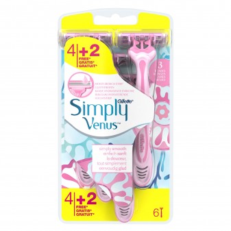Gillette Simply Venus Rasoio Usa e Getta a 3 Lame da Donna - Blister