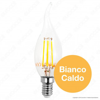 V-Tac VT-1997D Lampadina LED E14 4W Candela Fiamma Filamento