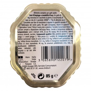 44 Vaschette Sheba Selezione in Salsa Cibo per Gatti al Gusto Manzo e