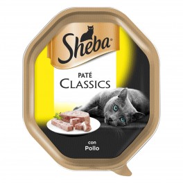 44 Vaschette Sheba Paté Classic Cibo per Gatti al Pollo da 85g