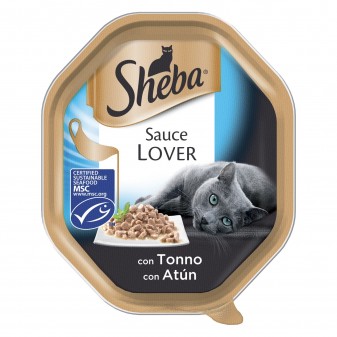 44 Vaschette Sheba Sauce Lover Cibo per Gatti con Tonno in Salsa da