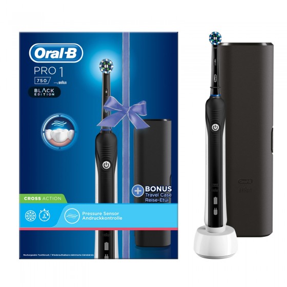 Oral-B Pro 1 750 Cross Action Spazzolino Elettrico Ricaricabile Nero Oral-B Pro 1 750 Cross Action Spazzolino Elettrico Ricaricabile Nero
