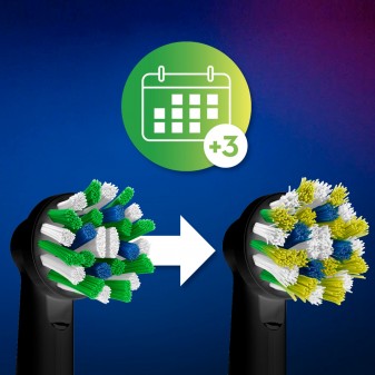 Oral-B CrossAction Testine di Ricambio per Spazzolino Elettrico Nere