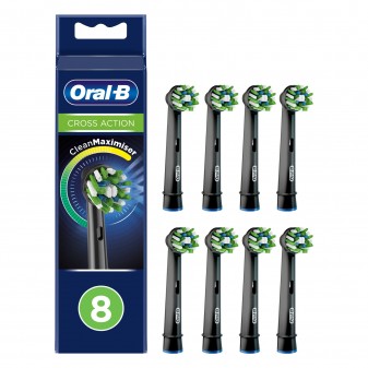 Oral-B CrossAction Testine di Ricambio per Spazzolino Elettrico Nere