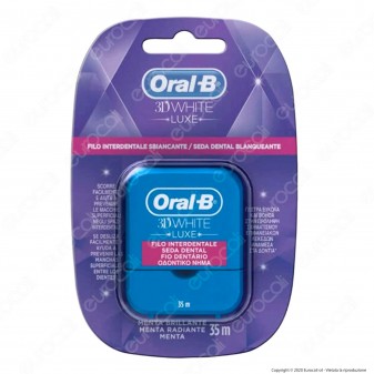 Oral-B 3D White Luxe Filo Interdentale Sbiancante alla Menta -