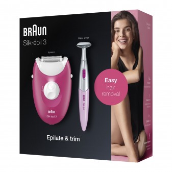 Braun Silk-épil 3 3-420 Epilatore Elettrico con Smartlight e