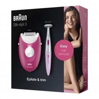 Braun Silk-épil 3 3-420 Epilatore Elettrico con Smartlight e