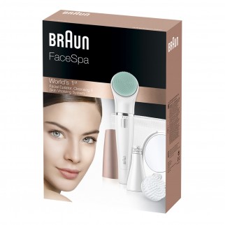 Braun FaceSpa 851V Epilatore Viso Donna 3in1 Rivitalizza e Deterge la