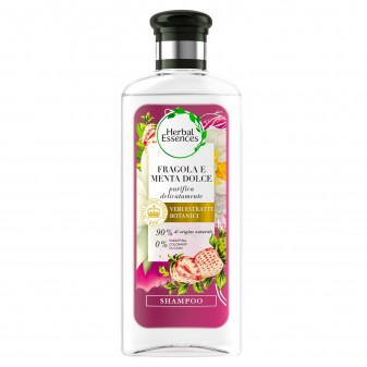 Herbal Essences Shampoo Fragola Bianca e Menta Dolce Capelli Sottili Cruelty Free - Flacone da 250ml