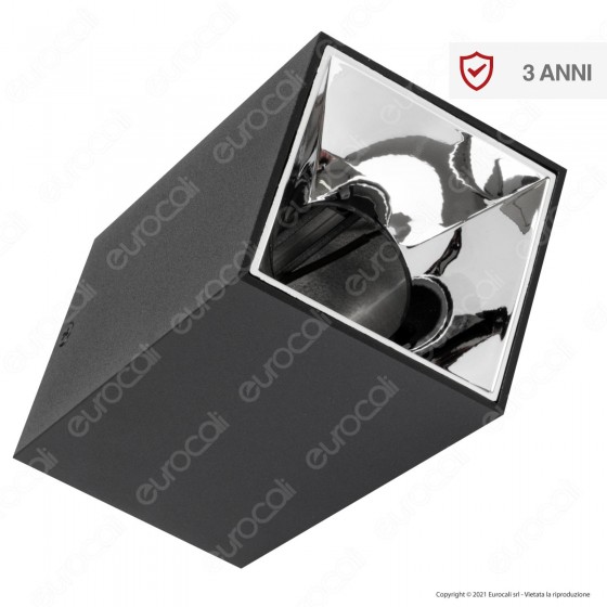V-Tac VT-882 Supporto Portafaretto Fisso Nero Quadrato per Lampadine V-Tac VT-882 Supporto Portafaretto Fisso Nero Quadrato per Lampadine