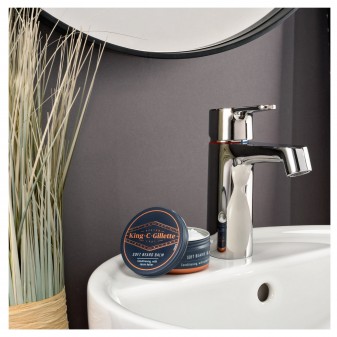 King C Gillette Balsamo Delicato Barba con Olio di Argan e Burro di