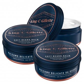 King C Gillette Balsamo Delicato Barba con Olio di Argan e Burro di