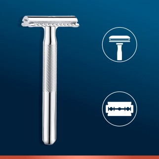 King C Gillette Double Edge Rasoio di Sicurezza con 45 Lame di