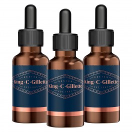 King C Gillette Olio Idratante per Barba e Viso con Olio di Avocado e