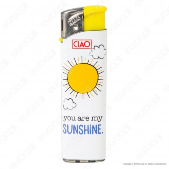 Ciao Accendino Elettronico Fantasia Stay Happy - Serie da 5 Accendini