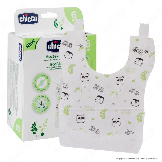 Chicco Eco Bavaglini Usa&Getta Monouso Biodegradabili - Confezione da 36 Bavaglini