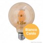 Immagine 2 - V-Tac VT-2019 Lampadina LED E27 8W Globo G95 Filamento Ambrata - SKU