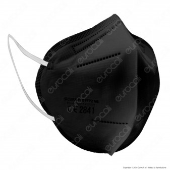 Sicura Protection 10 Mascherine Protettive Colore Nero Monouso con