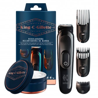 King C Gillette Rasoio Elettrico Regolabarba Beard Trimmer e Balsamo