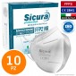 Sicura Protection 10 Mascherine Protettive Filtranti Monouso con Fattore di Protezione Certificato FFP2 NR in TNT [TERMINATO]