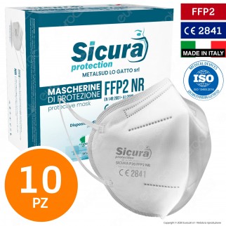 Sicura Protection 10 Mascherine Protettive Filtranti Monouso con