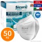 Sicura Protection 50 Mascherine Protettive Filtranti Monouso con Fattore di Protezione Certificato FFP2 NR in TNT Multistrato