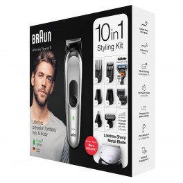 Braun Trimmer MGK7220 Rifinitore Multiuso Uomo 10in1 con Rasoio