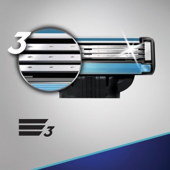 Gillette Mach3 Lamette di Ricambio con 3 Lame per Rasoio Uomo -