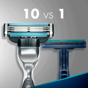 Gillette Mach3 Lamette di Ricambio con 3 Lame per Rasoio Uomo -