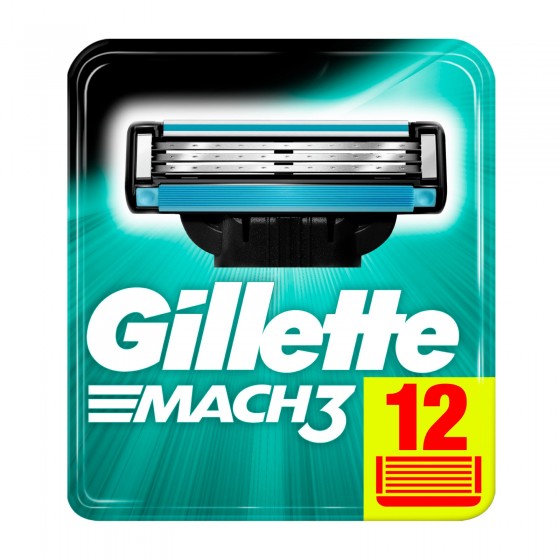 Gillette Mach3 Lamette di Ricambio con 3 Lame per Rasoio Uomo - Gillette Mach3 Lamette di Ricambio con 3 Lame per Rasoio Uomo -