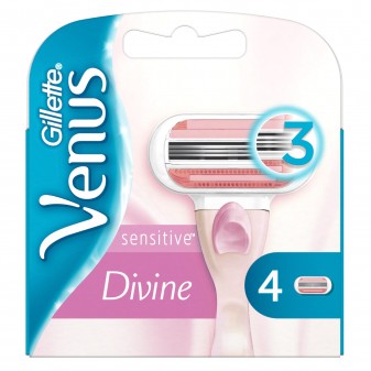 Gillette Venus Divine Sensitive Lamette di Ricambio per Rasoio Donna