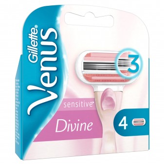 Gillette Venus Divine Sensitive Lamette di Ricambio per Rasoio Donna