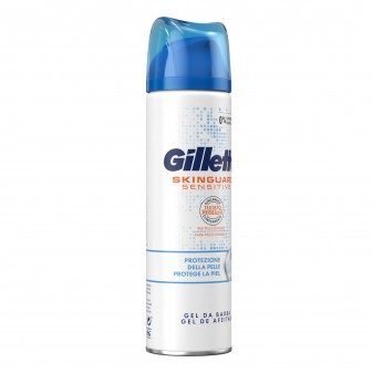 Gillette SkinGuard Sensitive Schiuma da Barba Pelli Sensibili con Aloe Vera - Flacone da 200ml