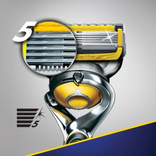 Gillette Fusion5 Proshield Rasoio con 5 Lame - Blister con Rasoio e 8