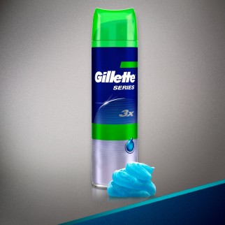 Gillette Series Gel da Barba Pelle Sensibile con Aloe - 6 Flaconi