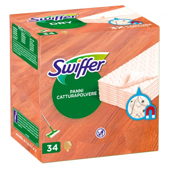 Swiffer Dry Parquet Panni Catturapolvere per Superfici in Legno - Swiffer Dry Parquet Panni Catturapolvere per Superfici in Legno -