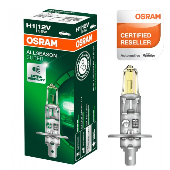 Osram ALLSEASON Super 55W - Lampadina H1 Osram ALLSEASON Super 55W - Lampadina H1