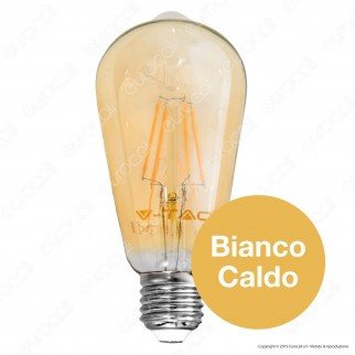 V-Tac VT-1964D Lampadina LED E27 4W Bulb ST64 Filamento Dimmerabile -