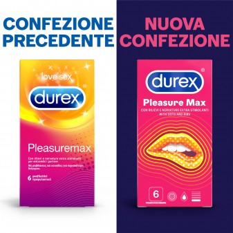 Preservativi Durex Pleasure Max con Forma Easy-On e Rilievi