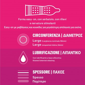 Preservativi Durex Pleasure Max con Forma Easy-On e Rilievi