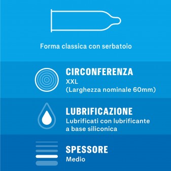 Preservativi Durex Comfort XXL - Scatola da 6 pezzi