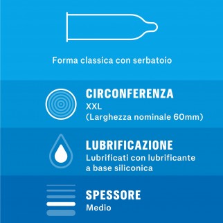 Preservativi Durex Comfort XXL - Scatola da 6 pezzi