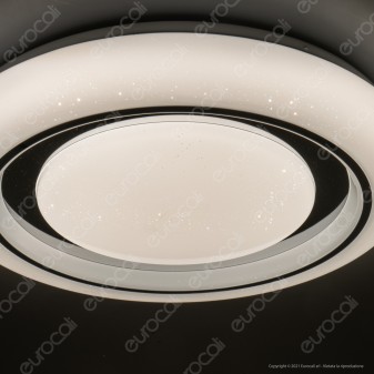 V-Tac VT-8473 Plafoniera LED 3in1 30W / 60W Forma Circolare Effetto Cielo Stellato con Telecomando