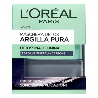 L'Oréal Paris Argilla Pura Maschera Viso Detox al Carbone