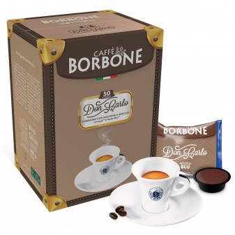 50 Capsule Caffè Borbone Don Carlo Miscela Blu - Cialde Compatibili Lavazza A Modo Mio