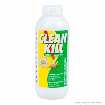 Clean Kill Ricarica per Insetticida Extra Micro-Fast No Gas A Base Acquosa - Flacone da 1 Litro