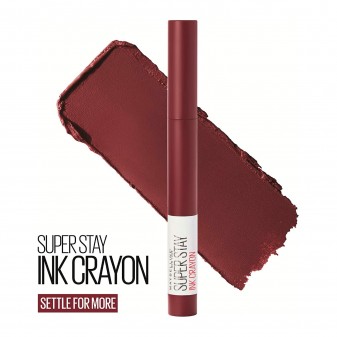 Maybelline New York SuperStay Ink Crayon Rossetto Matita in Gel Colore 65 Settle For More