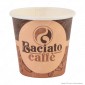 Baciato Caffè 50 Bicchierini in Carta Biodegradabile Compostabile per Bevande Calde e Fredde da 75ml