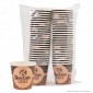 Baciato Caffè 50 Bicchierini in Carta Biodegradabile Compostabile per Bevande Calde e Fredde da 75ml