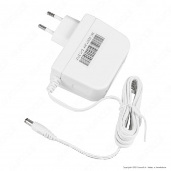 Led Line Alimentatore 12V 24W Bianco Plug&Play 2A con Jack 2.1 - mod.